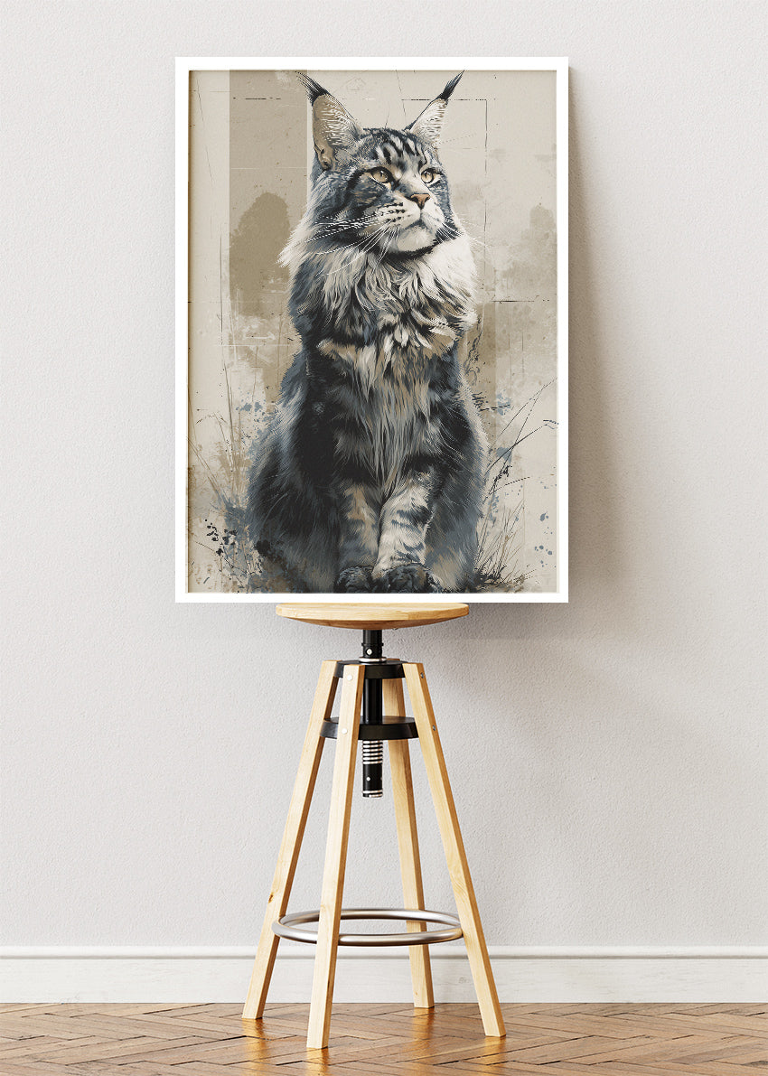 Majestic Lynx Cat Canvas Print & Poster – Elegant Wildlife Wall Art