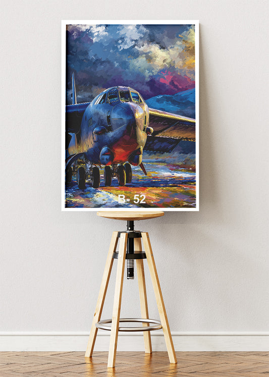 B-52 Stratofortress Runway Canvas Print – US Air Force Bomber Aviation Art – Aiprintlab