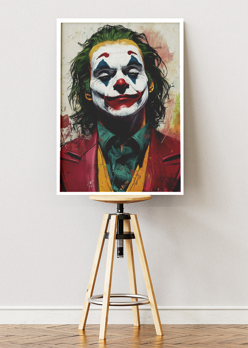 Joker – Modern Painted Portrait Canvas & Poster Print – AI PRINT LAB