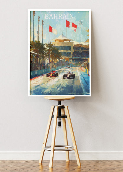 Bahrain Formula 1 Wall Art Poster & Canvas | Desert Grand Prix Racing Print