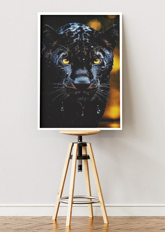 Black Panther Canvas Print & Poster – Dark Luxury Wildlife Wall Art
