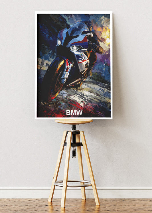 BMW Superbike Performance Wall Art Poster & Canvas