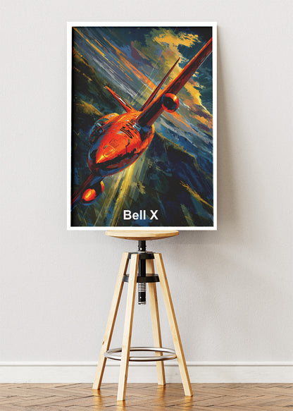 Bell X-1 Supersonic Rocket Plane Poster & Canvas Print – Aviation Art – Aiprintlab