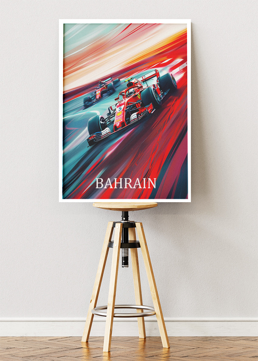 Bahrain Formula 1 Speed Art Poster & Canvas | Dynamic F1 Racing Wall Art