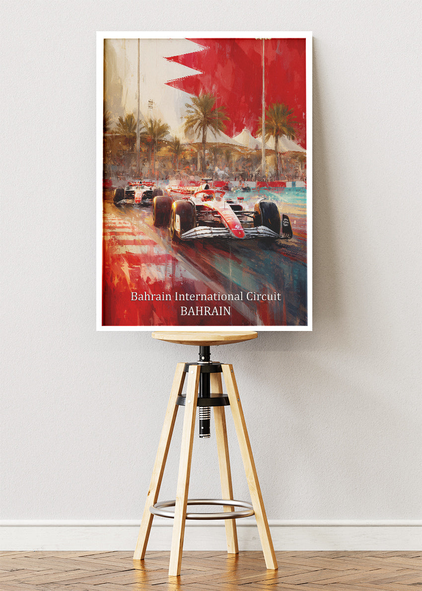 Bahrain International Circuit Formula 1 Poster & Canvas | Modern Motorsport Wall Art
