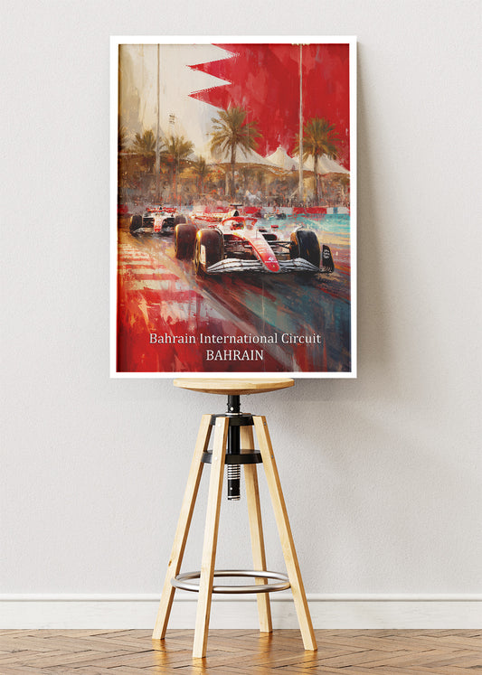 Bahrain International Circuit Formula 1 Poster & Canvas | Modern Motorsport Wall Art