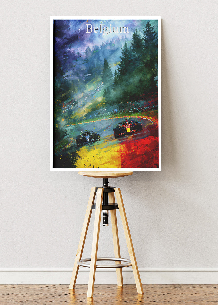 Belgium Formula 1 Poster & Canvas | Spa-Francorchamps Racing Wall Art