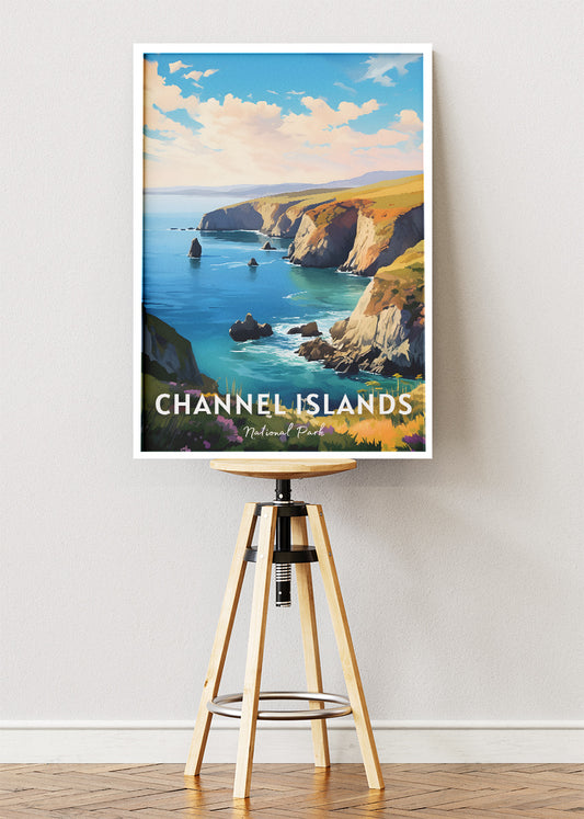 Channel Islands National Park Poster & Canvas Print – Coastal Cliff Landscape Wall Art