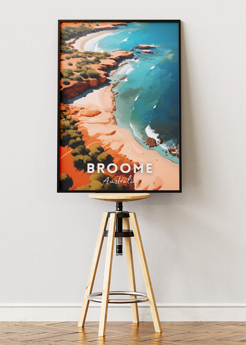Broome Australia Travel Poster – Coastal Wall Art Print – AIPRINTLAB