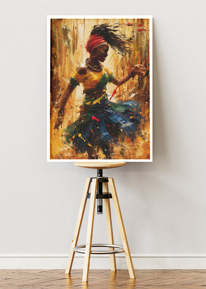 Rhythmic Freedom Dance Canvas & Poster Print – AI PRINT LAB