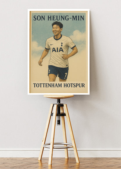 Son Heung-min Tottenham Hotspur Football Wall Art | Dynamic Premier League Star Poster & Canvas