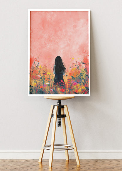 Whispers of Spring Silhouette Canvas & Poster Print – AI PRINT LAB
