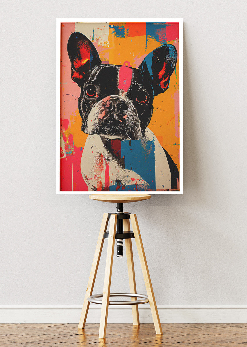 Colorful French Bulldog Pop Art Canvas & Poster Print – AI PRINT LAB