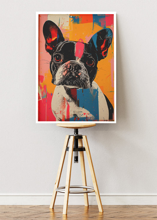 Colorful French Bulldog Pop Art Canvas & Poster Print – AI PRINT LAB