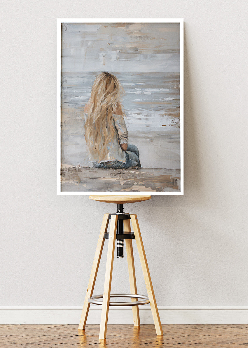 Quiet Shore Reflection Canvas & Poster Print – AI PRINT LAB