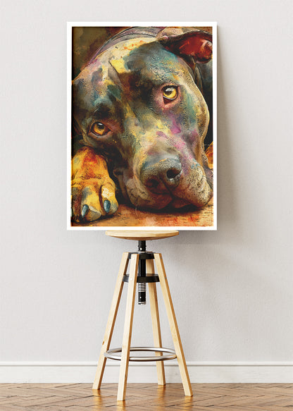 Loyal Dog Portrait Canvas & Poster Print – AI PRINT LAB