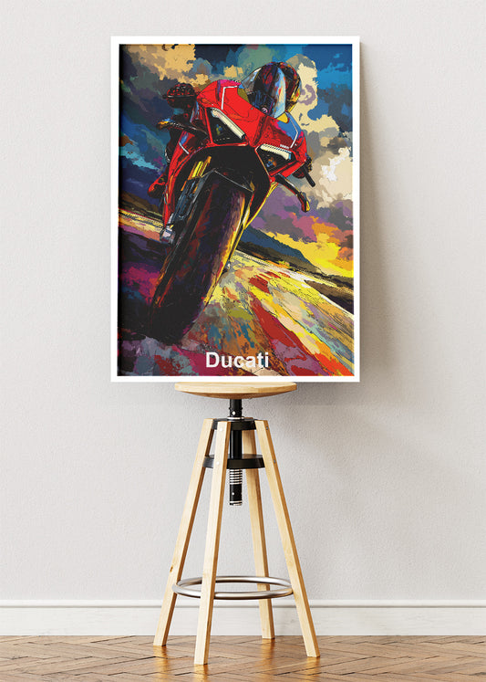 Ducati Superbike Speed Art Poster & Canvas