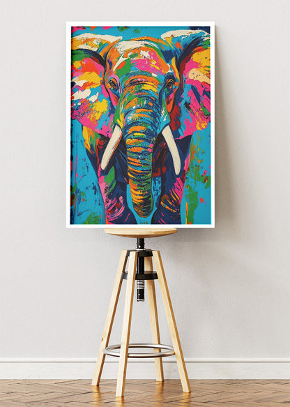 Colorful Elephant Pop Art Canvas & Poster Print – AI PRINT LAB