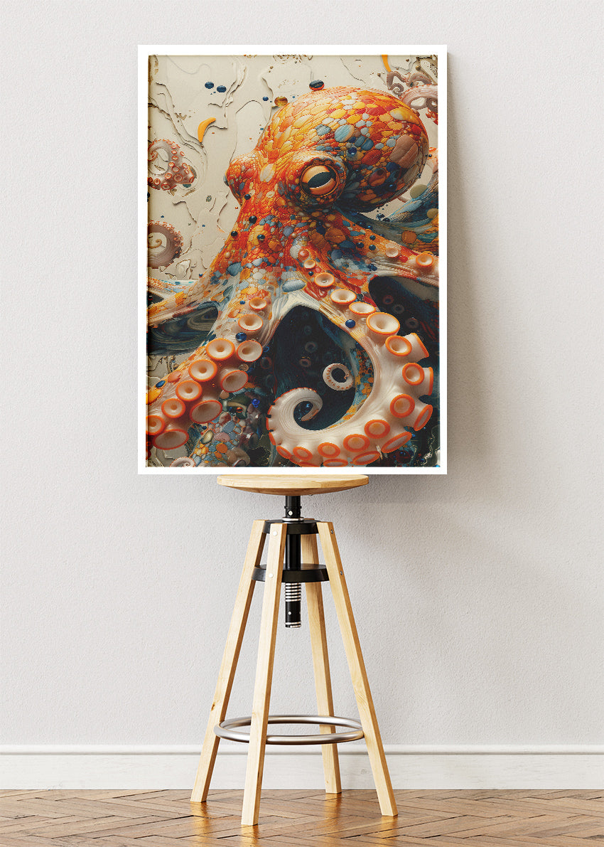 Colorful Octopus Ocean Art Canvas & Poster Print – AI PRINT LAB