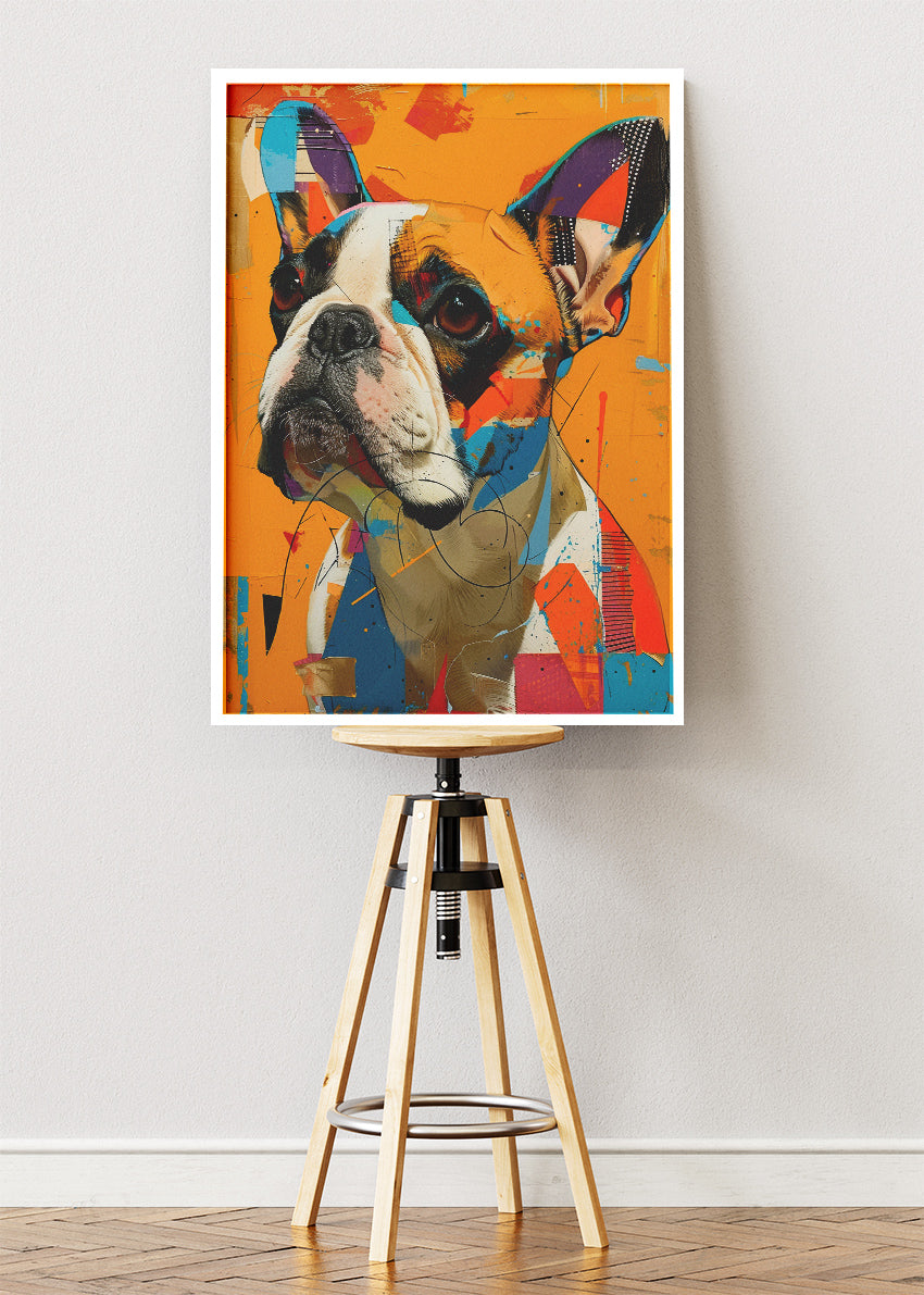 Colorful French Bulldog Pop Art Canvas & Poster Print – AI PRINT LAB
