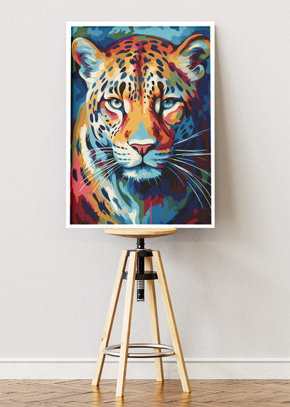 Colorful Leopard Poster & Canvas Print – Vibrant Wildlife Art