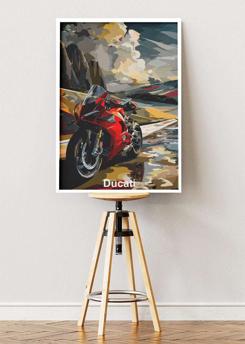 Ducati Open Road Performance Art Poster & Canvas