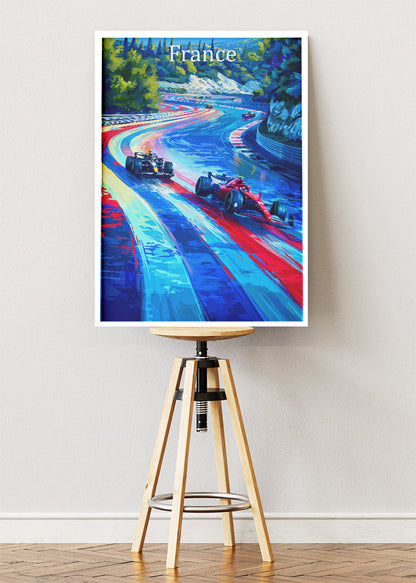 France Formula 1 Racing Track Abstract Canvas Print & Poster – AI PRINT LAB