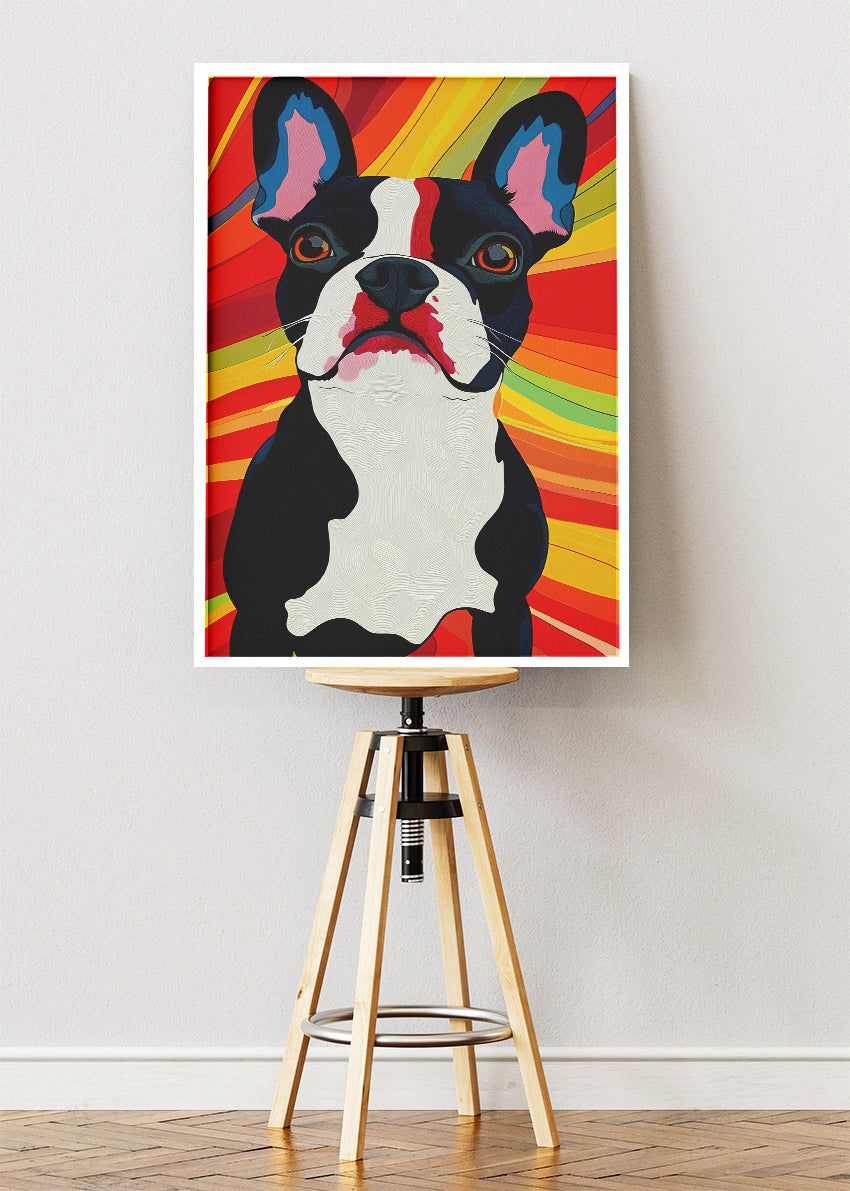 Pop Art French Bulldog Canvas Print & Poster – Colorful Dog Wall Art – AI PRINT LAB