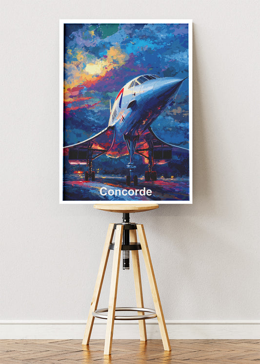 Concorde Supersonic Jet Poster & Canvas Print – Classic Aviation Art – Aiprintlab