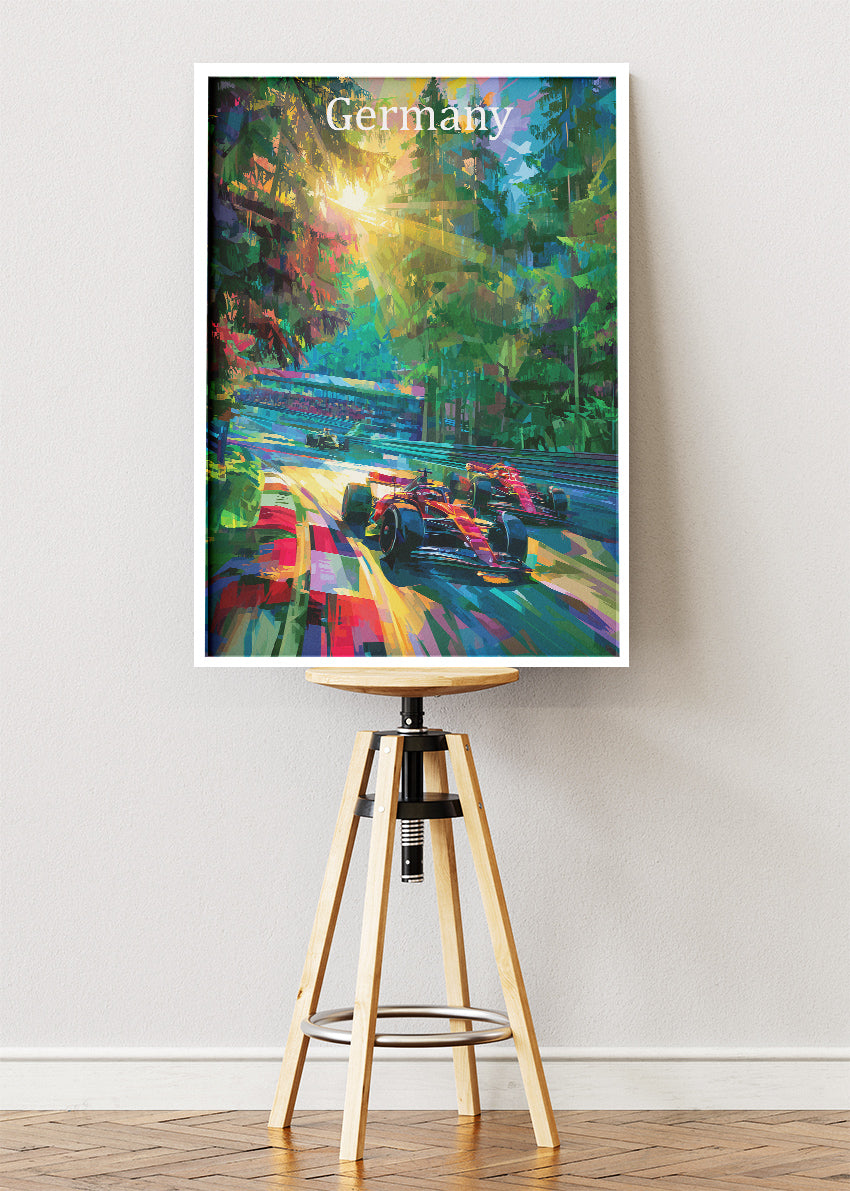 Germany Formula 1 Forest Circuit Canvas Print & Poster – AI PRINT LAB