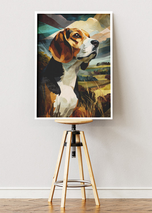 Beagle Dog Canvas Print & Poster – Artistic Pet Wall Art – AI PRINT LAB