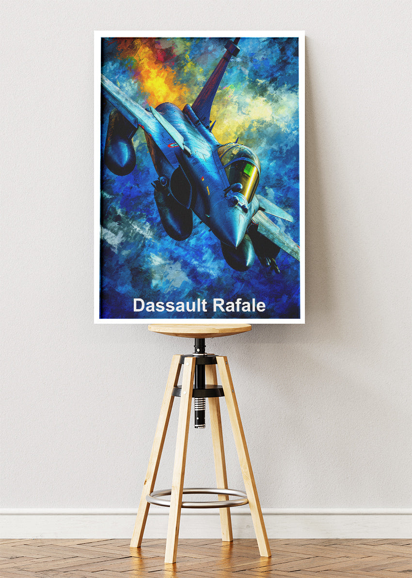 Dassault Rafale Fighter Jet Poster & Canvas Print – Modern Aviation Art – Aiprintlab