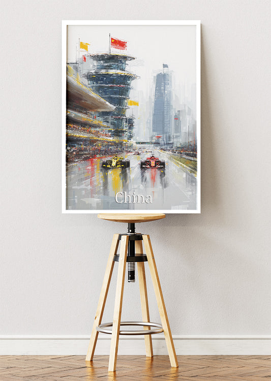 China Formula One Grand Prix Poster & Canvas | Shanghai Motorsport Wall Art