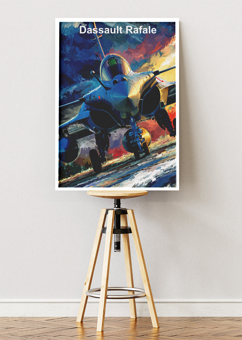 Dassault Rafale Fighter Jet Poster & Canvas Print – Dynamic Aviation Artwork – Aiprintlab