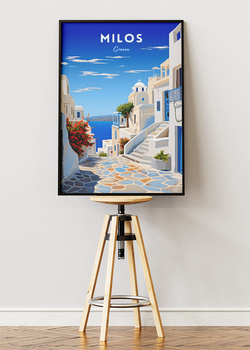 Milos Greece Poster & Canvas Print – Scenic Greek Island Art