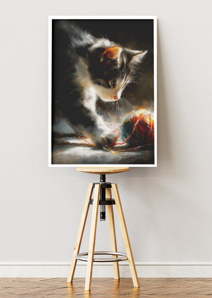 Playful Kitten Canvas Print & Poster – Artistic Cat Wall Art – Cozy Home Decor – AI PRINT LAB