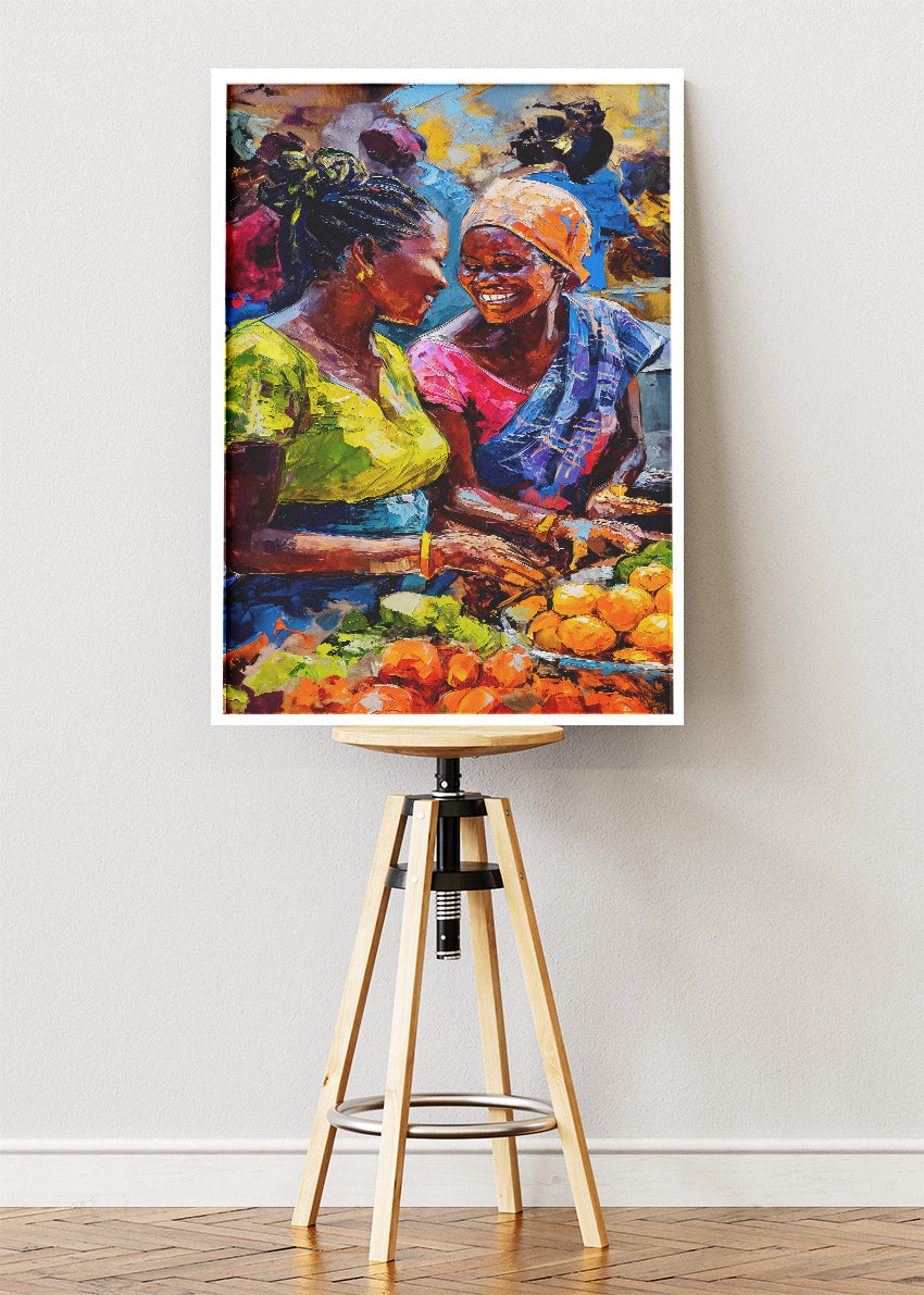 Market Joy Canvas & Poster Print – AI PRINT LAB