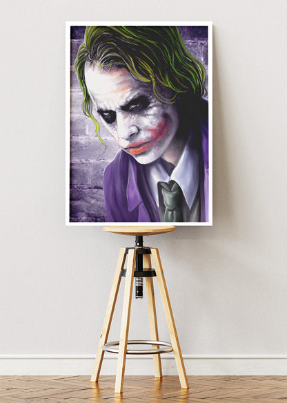 Joker – Dark Psychological Portrait Canvas & Poster Print – AI PRINT LAB