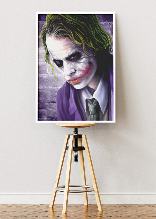 Joker – Dark Psychological Portrait Canvas & Poster Print – AI PRINT LAB