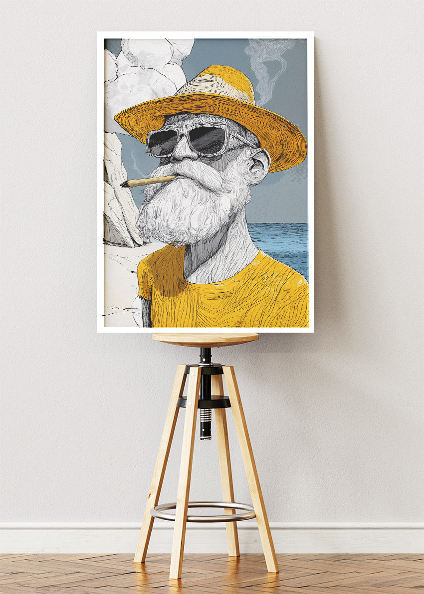 Coastal Rebel Portrait Canvas & Poster Print – AI PRINT LAB