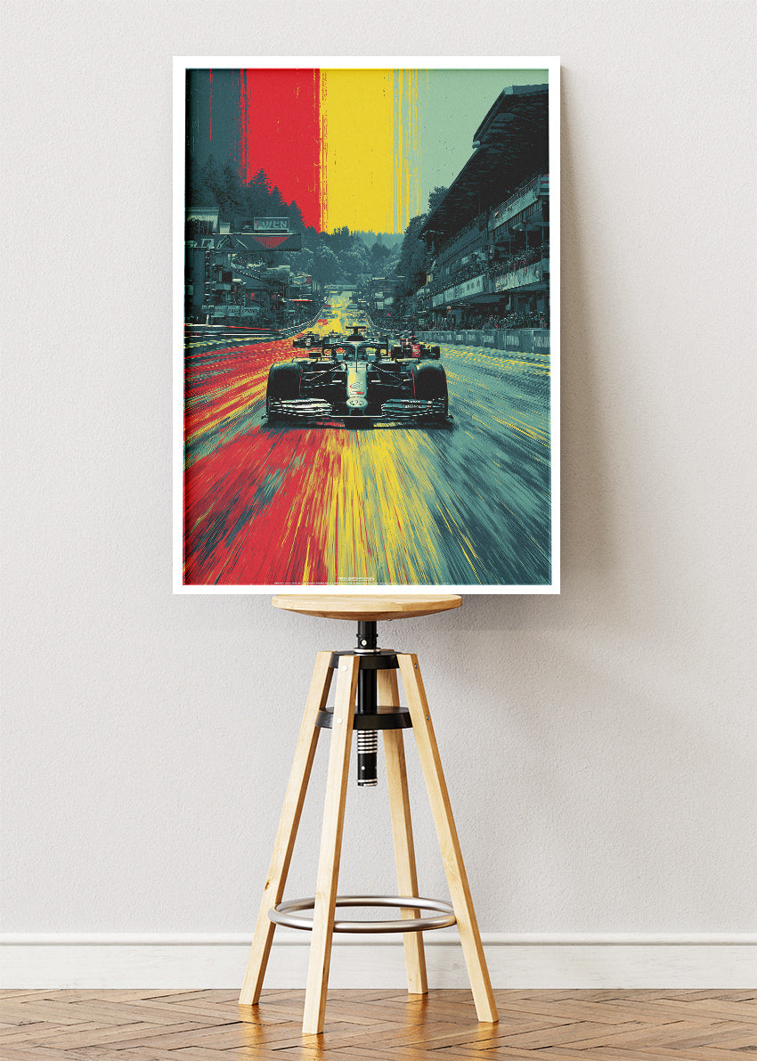 Formula 1 Speed Track Poster Canvas Print – Dynamic F1 Racing Wall Art – AI PRINT LAB