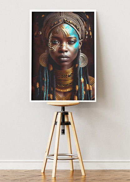 Golden Tribal Majesty Canvas & Poster Print – AI PRINT LAB