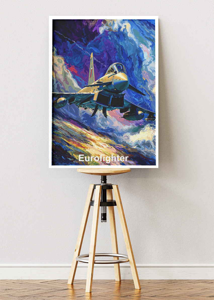 Eurofighter Typhoon Jet Poster & Canvas Print – Modern Fighter Aircraft Art – Aiprintlab