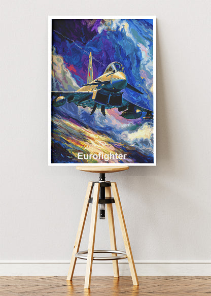 Eurofighter Typhoon Jet Poster & Canvas Print – Modern Fighter Aircraft Art – Aiprintlab