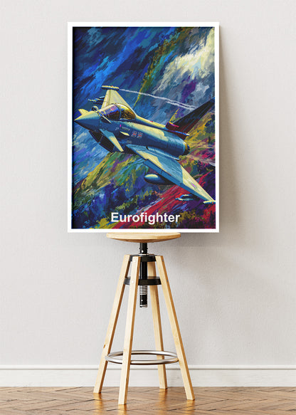 Eurofighter Typhoon Jet Poster & Canvas Print – Dynamic Fighter Aircraft Art – Aiprintlab