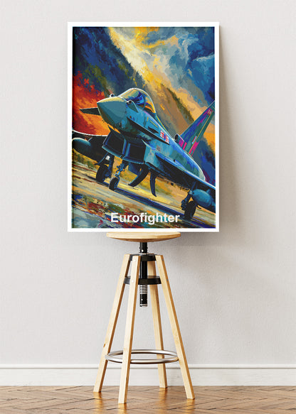 Eurofighter Typhoon Jet Poster & Canvas Print – Modern Fighter Aircraft Art – Aiprintlab