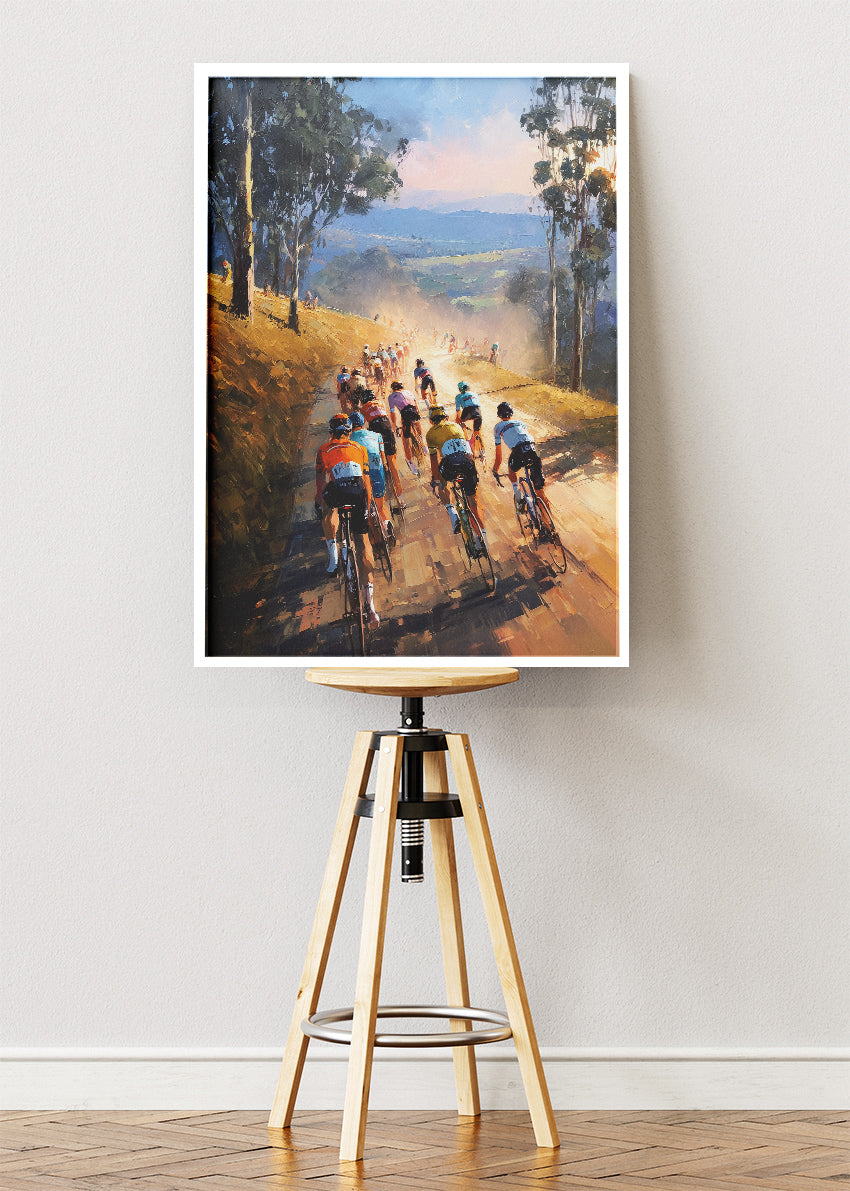 Cycling Peloton Art Print & Canvas – Scenic Group Road Cycling Wall Art