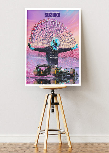 Suzuka Japanese Grand Prix Poster Canvas Print – Formula 1 Sakura Racing Wall Art – AI PRINT LAB