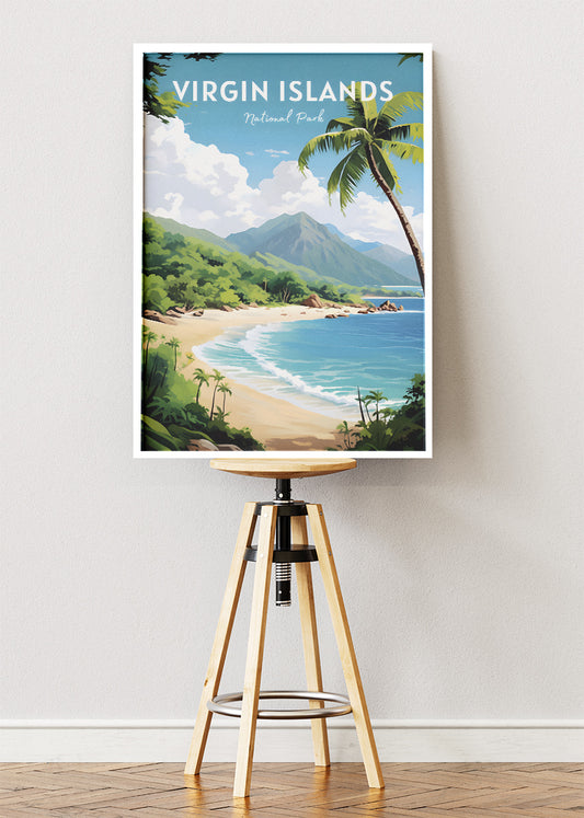 Virgin Islands National Park Poster & Canvas Print – Tropical Beach Wall Art