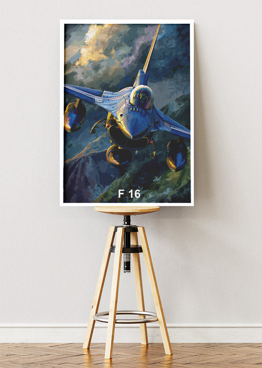 F-16 Fighting Falcon Poster & Canvas Print – Fighter Jet Wall Art